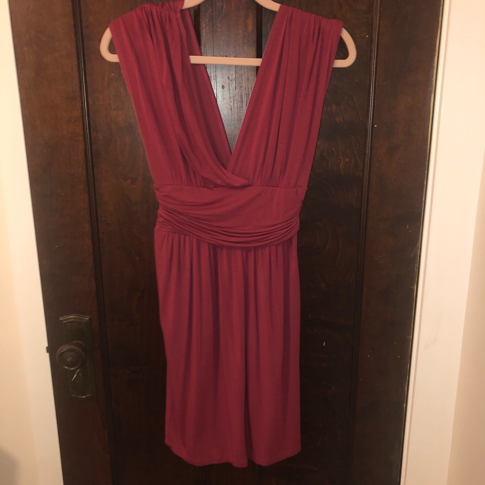 Pink Deep V Mini Dress